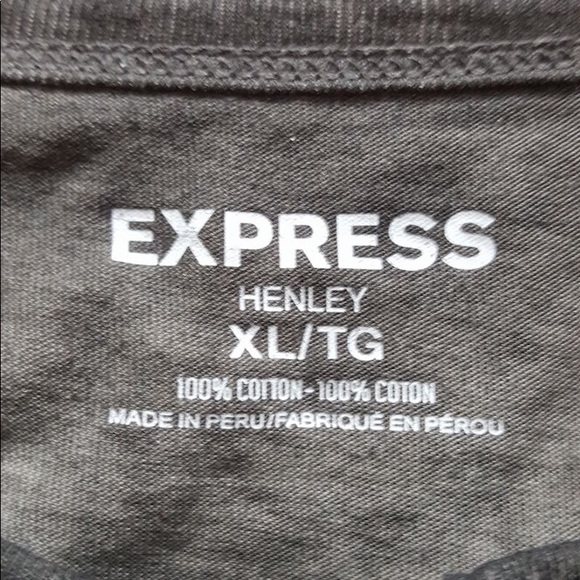 EXPRESS Men’s 3/4 sleeve henley tee - Picture 3 of 5